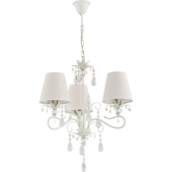 Lampa wisząca Żyrandol Lukrecja 21063 Alfa 3xE14 LED Metal Biały Wyprzedaż