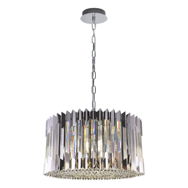 Lampa wisząca żyrandol RITZ ML0396 Milagro 12xE14 max 40W LED Metal + Kryształ Chrom Rabat