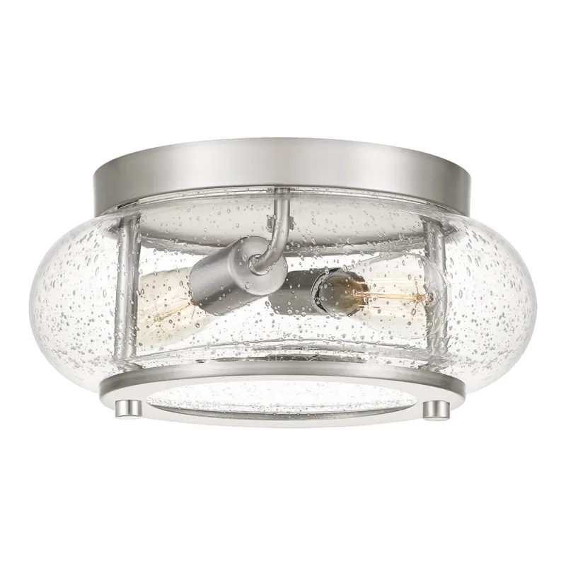Oferta limitowana Lampa sufitowa Trilogy QZ-TRILOGY-FS-BN Elstead Lighting 2x60W E27 Metal Srebrny