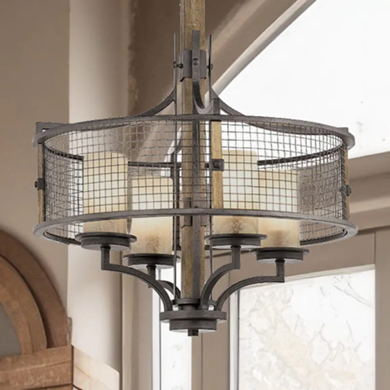 Oferta limitowana Lampa wisząca Ahrendale KL-AHRENDALE4 Elstead Lighting 4x100W E27 Stal Szary