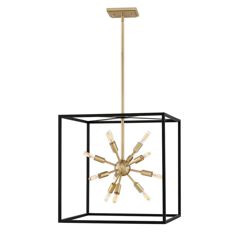 Ostatnia szansa Lampa wisząca Aros QN-AROS-12P Quintiesse 12xE14 40W Stal Czarne/ Złote