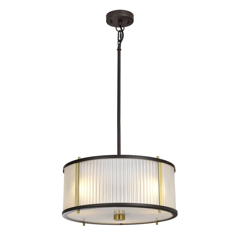 Nowość Lampa wisząca Corona DL-CORONA-3P-BAB Elstead Lighting 3x60W E27 Stal Brązowy