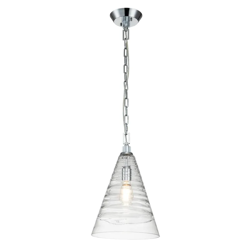 Ostatnie sztuki Lampa wisząca Elmore QN-ELMORE-P-PC Quintiesse 1xE27 60W Stal, Aluminium, Szkło Polerowany chrom