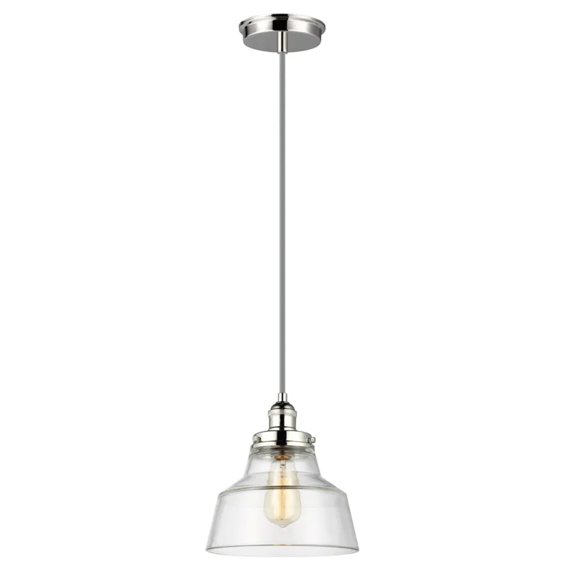 Lampa wisząca Baskin FE-BASKIN-P-A-PN Elstead Lighting 1x60W E27 Szkło Chrom Okazja