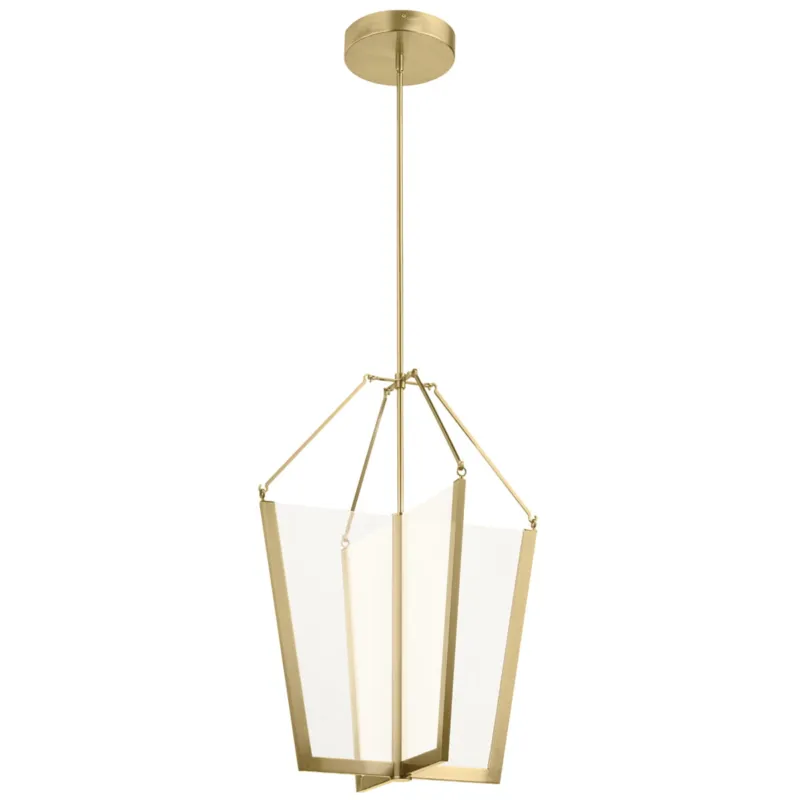 Obniżka ceny Lampa wisząca Calters QN-CALTERS-P-L-CG Quintiesse 1xWbudowany LED 72.3W Aluminium, Żelazo, Akryl Szampańskie złoto