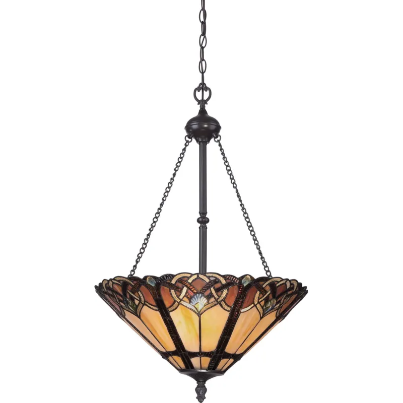 Lampa wisząca Cambridge QZ-CAMBRIDGE-P Elstead Lighting 3x100W E27 Stal Brązowy Tani