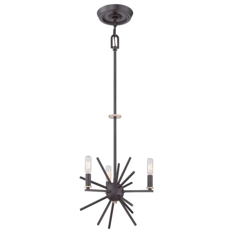 Tani Lampa wisząca Carnegie QZ-CARNEGIE3 Elstead Lighting 3x60W E14 Brązowy