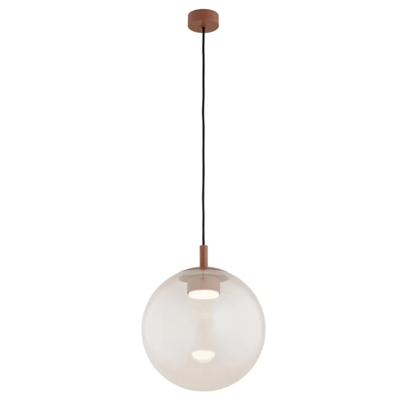 Lampa wisząca sufitowa Sacramento 8829 Argon 1x12W GX53 Szkło/Stal Lakierowana Brudny Róż Opalizowany/Terakota Tylko do końca tygodnia