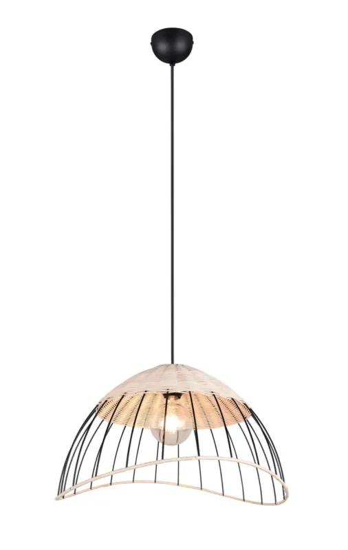Wyprzedaż Lampa wisząca sufitowa Sandrine R36211032 RL 1x28W E27 Metal/Ratan