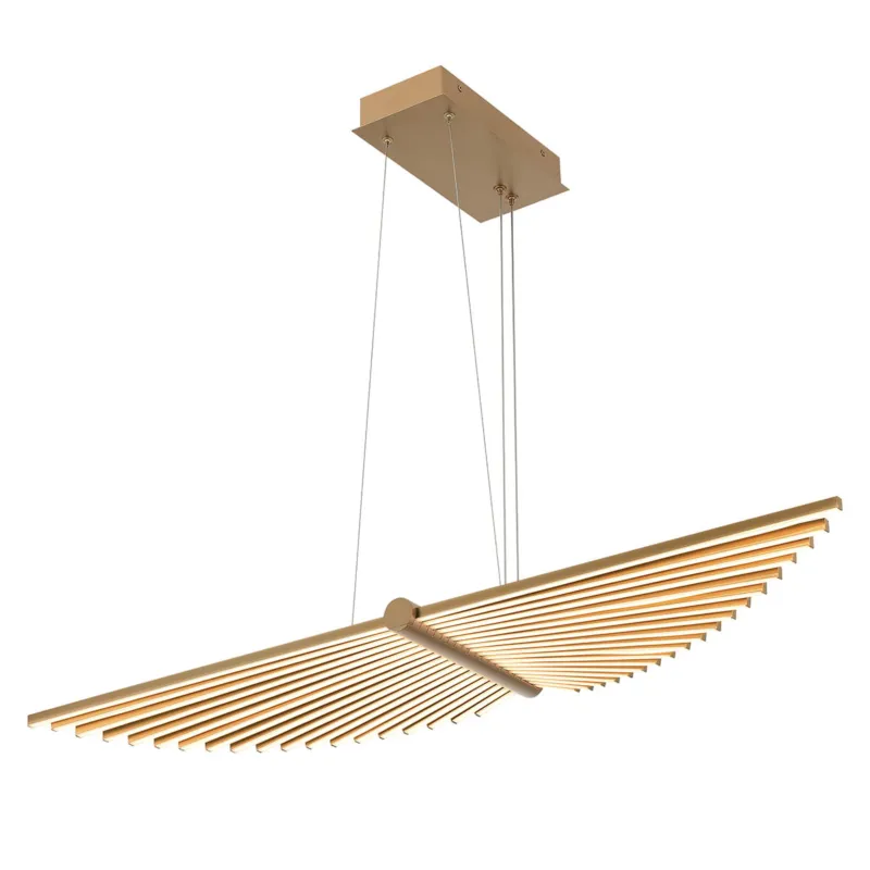 Nowy Lampa wisząca sufitowa Seraph QN-SERAPH-LP-L-BG Eurofase 57W LED Stal/Akryl Złoty/Biały