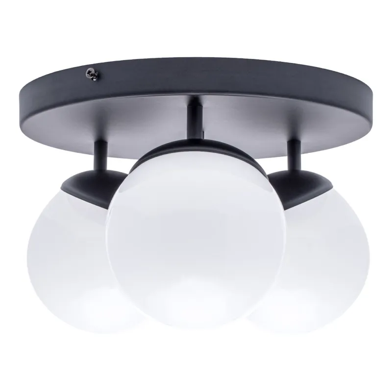 Wyprzedaż Lampa wisząca sufitowa SFERA MLP8858 Milagro 3xE14 40W Metal + Szkło Czarny