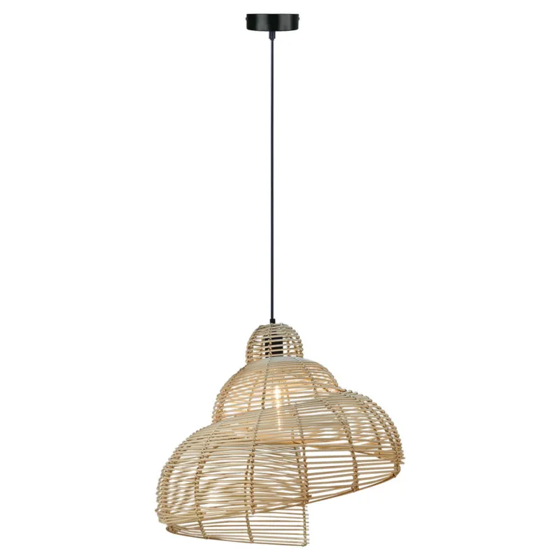 Oferta czasowa Lampa wisząca sufitowa Shella LP-1806/1P 60cm Light Prestige E27 Rattan/Metal Jasne Drewno/Czarny