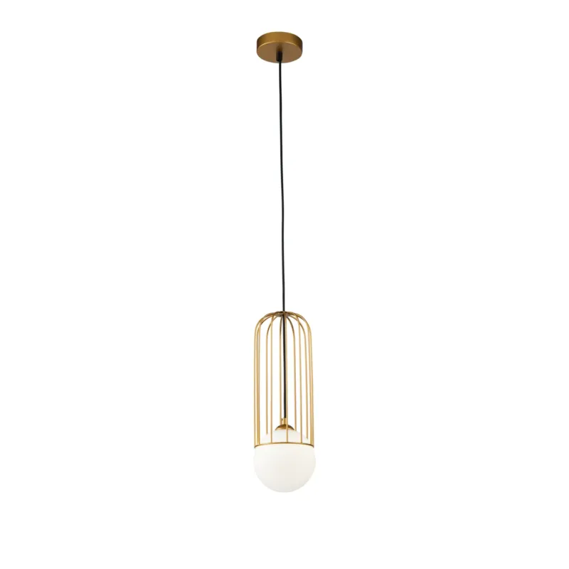 Lampa wisząca Telford P361PL-01G Maytoni G9x25W Metal/Szkło Złoto/Biały Promocja
