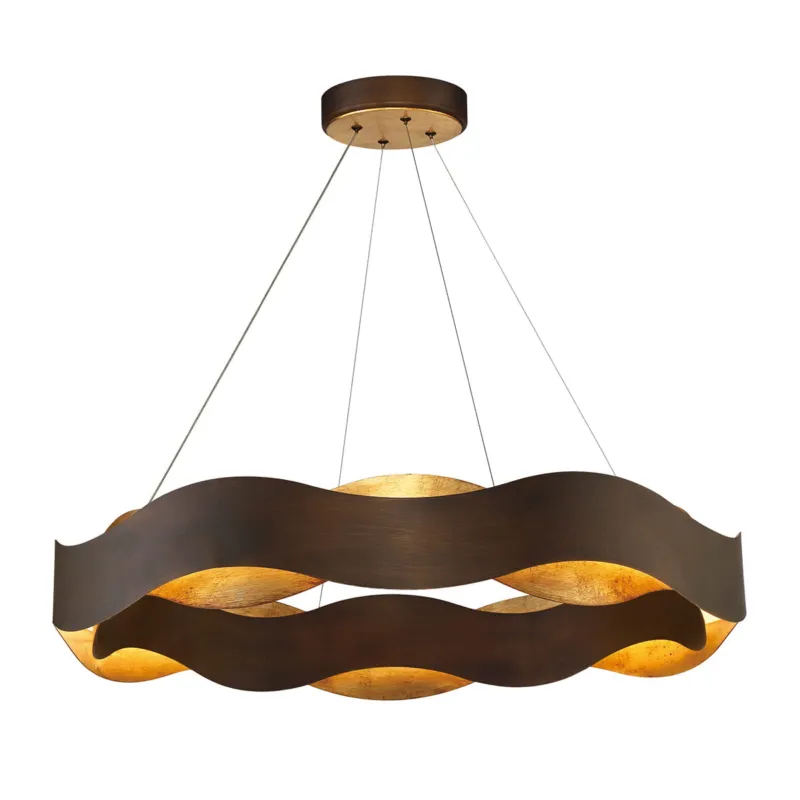 Lampa wisząca sufitowa Vaughan QN-VAUGHAN-P-L-BRZ-GD Eurofase LED Stal Brązowy Promocja
