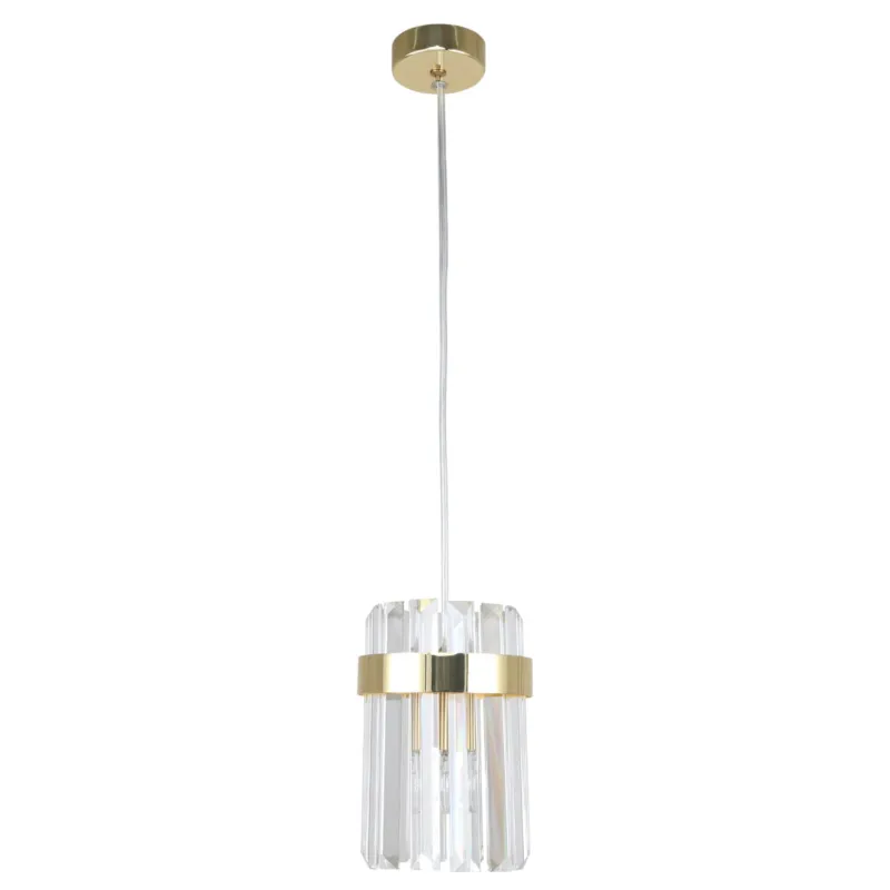 Lampa wisząca sufitowa Vetro LP-2910/1P GD Light Prestige 1x E14 Szkło/Metal Transparentny/Złoto Bezpieczne zakupy