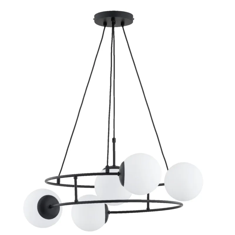 Popularny Lampa wisząca Urania 63310 Alfa 5xE14 LED Metal Czarny
