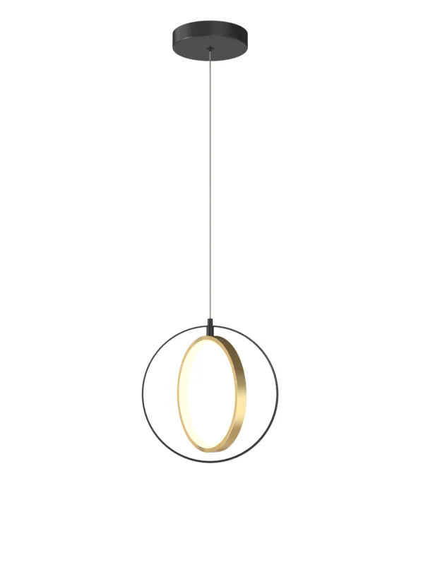 Ekspresowa dostawa Lampa wisząca Valla 6134-0110 Aviano Lighting 1xLED 10,5W Metal / Tworzywo Czarny Mat / Złoty