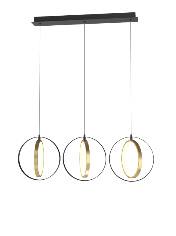 Lampa wisząca Valla 7134-0310 Aviano Lighting 3xLED 24W Metal / Tworzywo Czarny Mat / Złoty Kup online