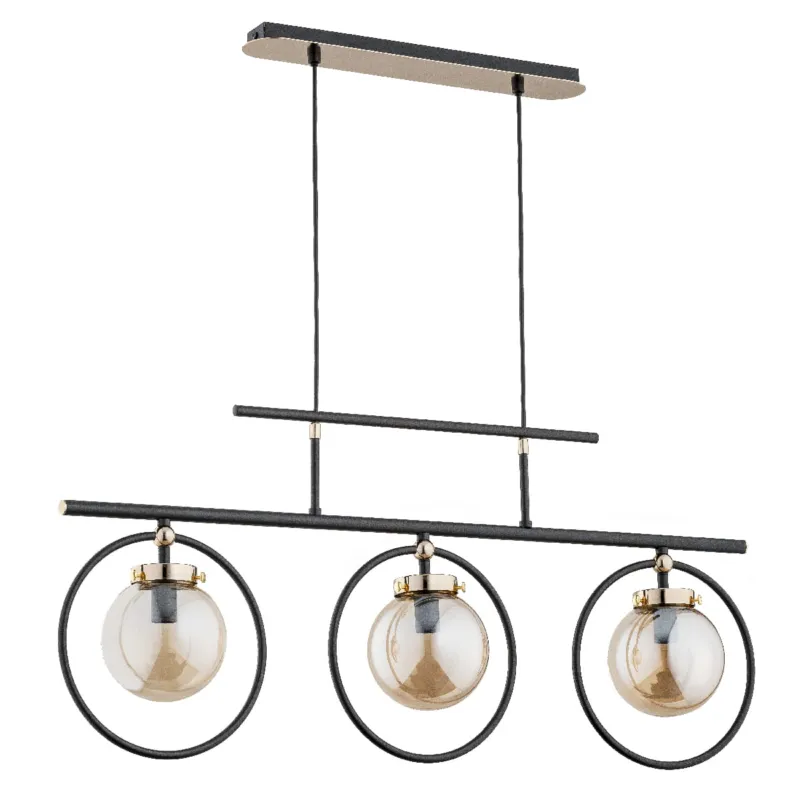 Lampa wisząca Vasido 62196 Alfa 3xE14 LED Metal Czarny - Stare Złoto Najlepsza cena