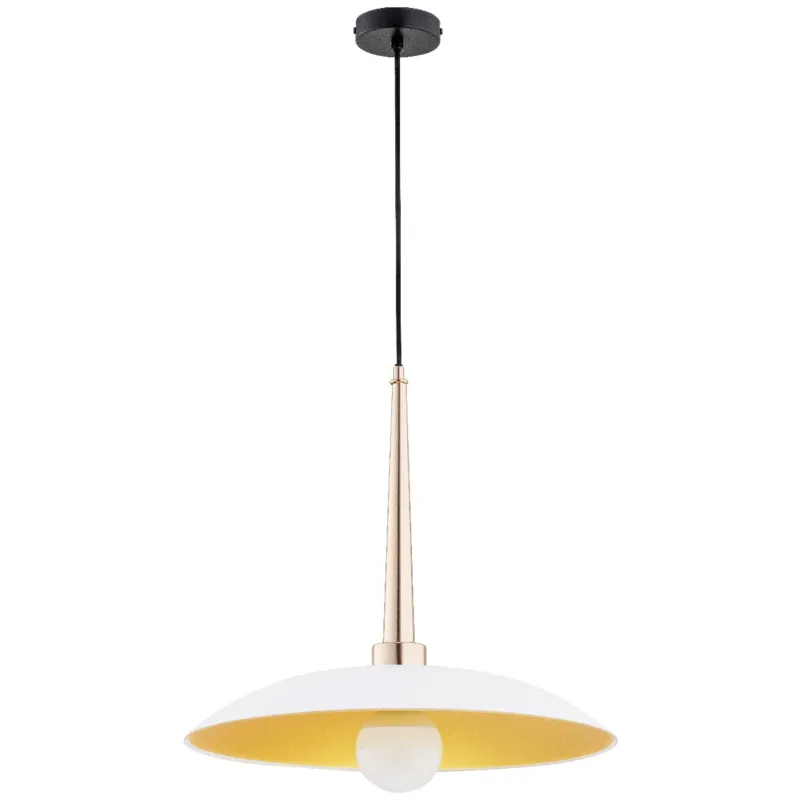 Lampa wisząca Velian 60917 Alfa 1xE27 LED Metal/Szkło Złoty Antyk Popularny