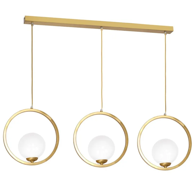 Wybór klientów Lampa wisząca VIENNA MLP5574 Milagro 3xE14 40W Metal + Szkło Mosiądz