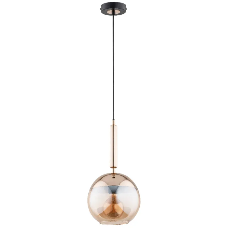 Lampa wisząca Volda 60915 Alfa 1xE27 LED Metal Czarny - Stare Złoto Premium
