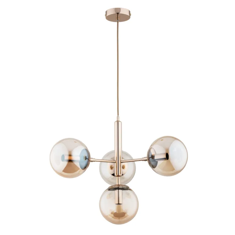 Ograniczona ilość Lampa wisząca Volda 63074 Alfa 4xE14 LED Metal Złoty Antyk