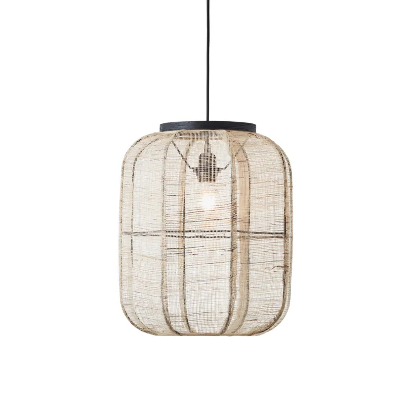 Oferta czasowa Lampa wisząca Zaire Endon 1x10W E27 Stal / Drewno / Tkanina Czarny