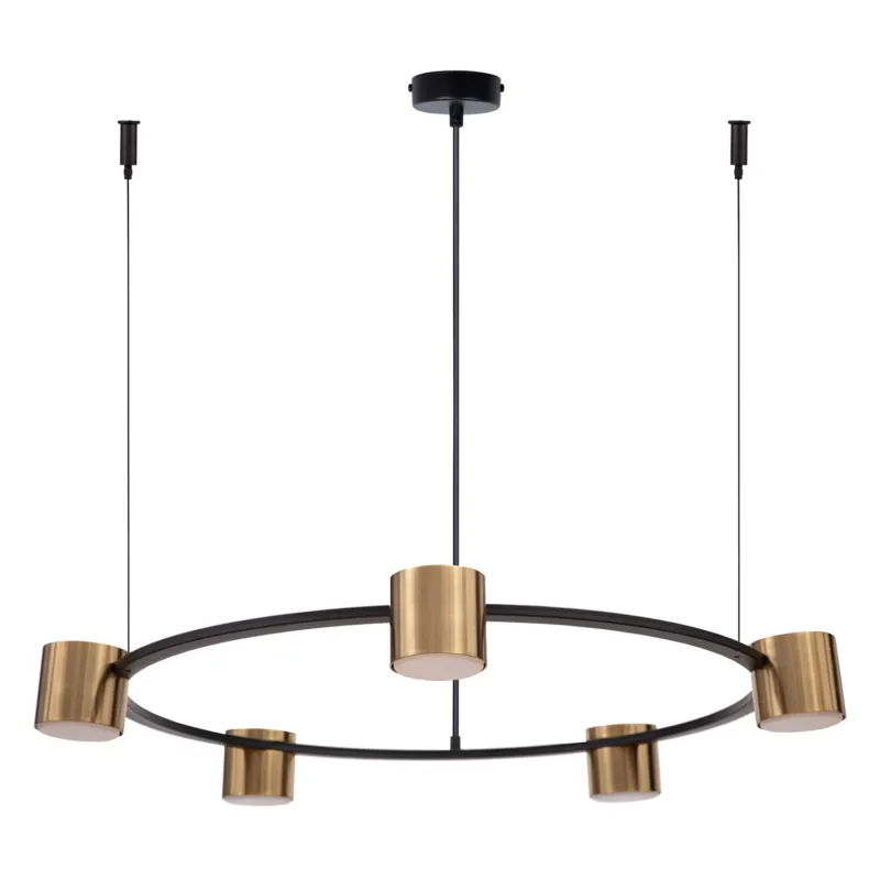 Lampa wisząca Żyrandol KODO Sigma Lighting 5x GX53 MAX 12 W LED Stal lakierowana Czarny/Złoty Wybór klientów