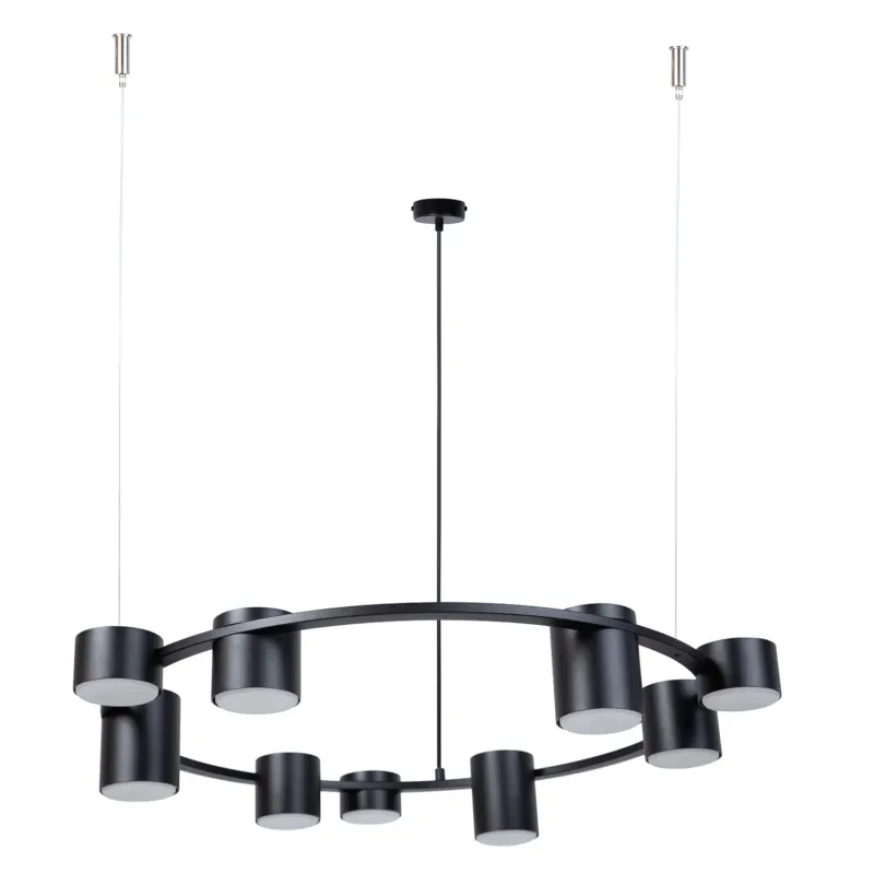 Lampa wisząca Żyrandol KODO Sigma Lighting 9x GX53 MAX 12 W LED Stal lakierowana Czarny/Czarny Promocja