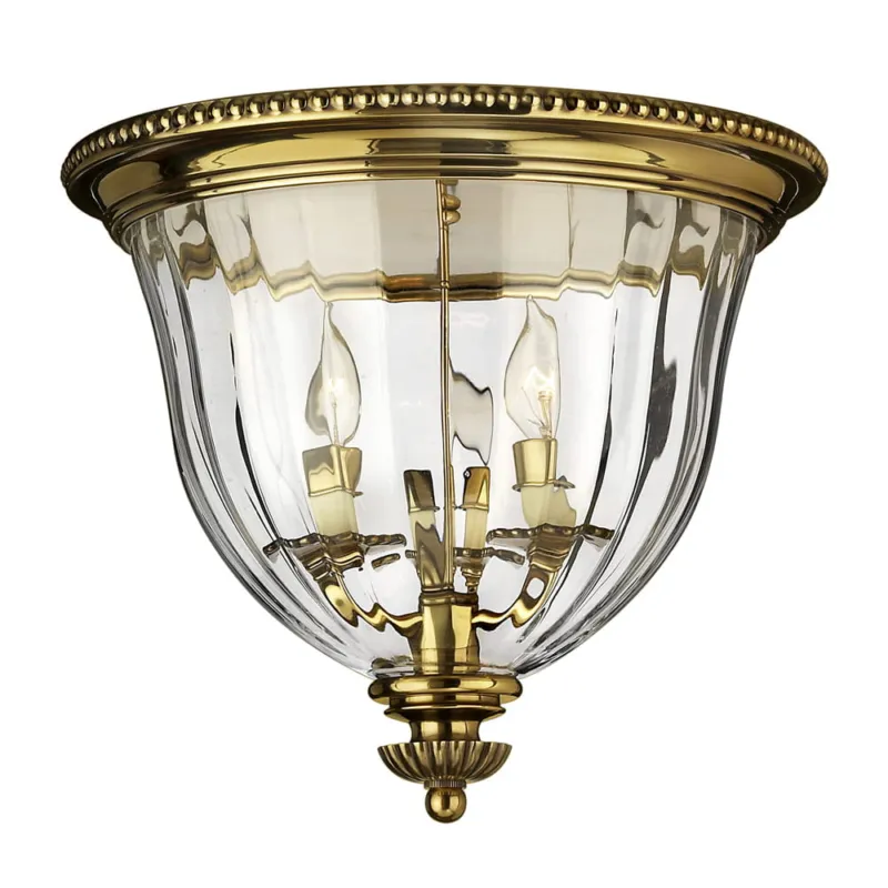 Bestseller Lampa sufitowa plafon Cambridge HK-CAMBRIDGE-F-B Elstead Lighting 3x60W Złoty Metal