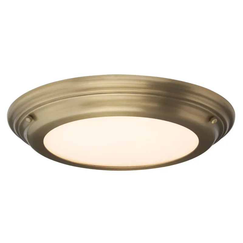 Lampa sufitowa plafon okrągły Welland WELLAND-F-AB Elstead Lighting 1x5W Złoty Stal Taniej
