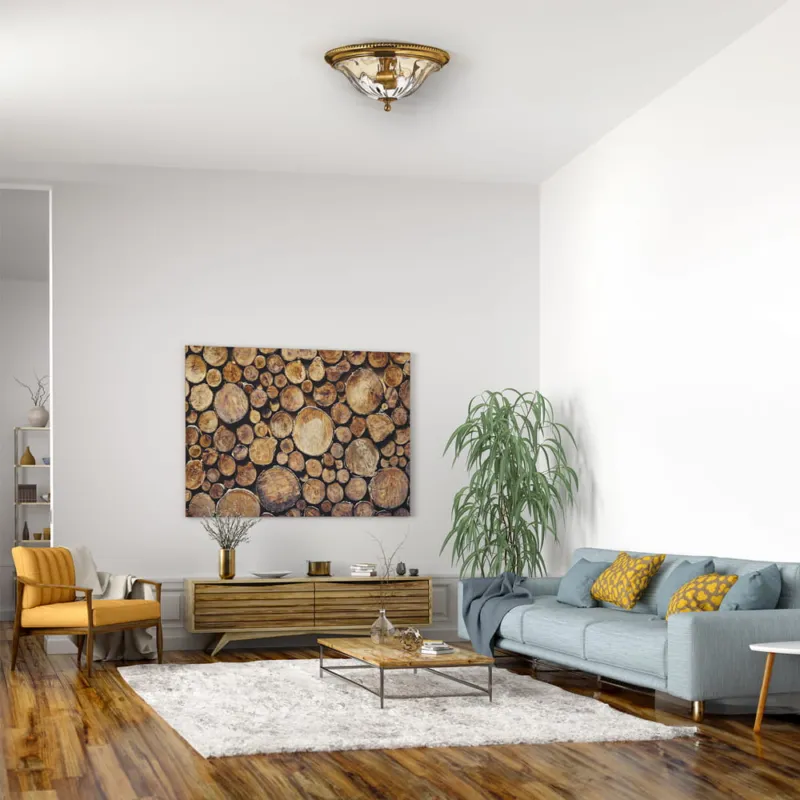 Oferta czasowa Lampa sufitowa Plafon Cambridge HK-CAMBRIDGE-F-A Elstead Lighting 2x60W E27 Mosiądz Mosiądz