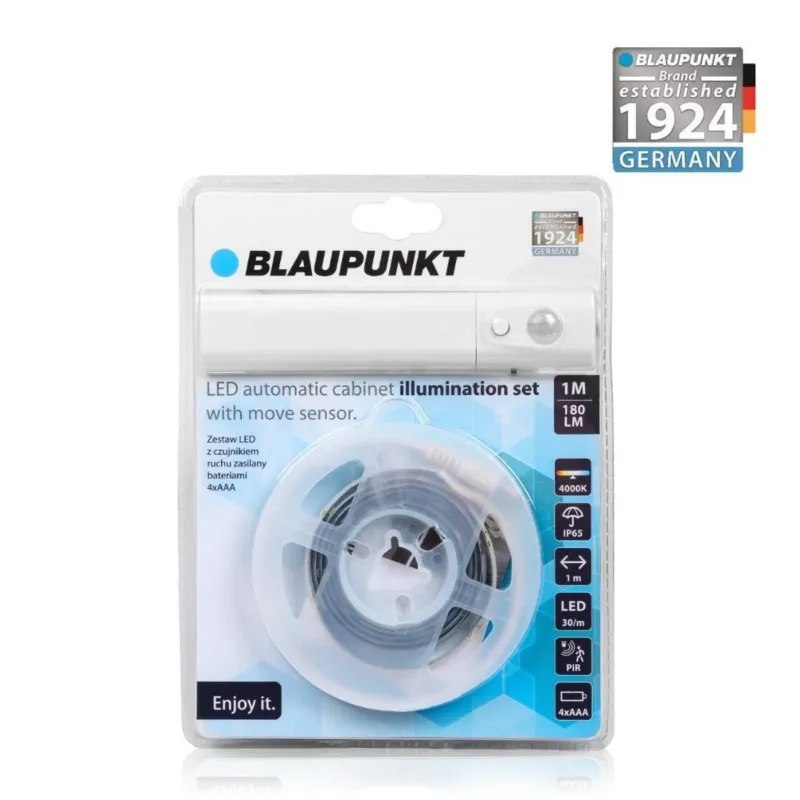 Oferta Blaupunkt Taśma LED z czujnikiem ruchu zasilana bateriami 4xAAA Cabinet Light Set barwa naturalna