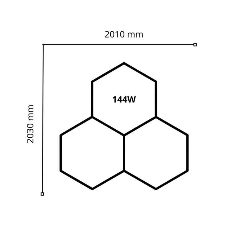 Lampa LED Hexagon Blaupunkt 144W geometryczny panel sufitowy led 4000K CRI90 w kształcie plasta miodu Oferta