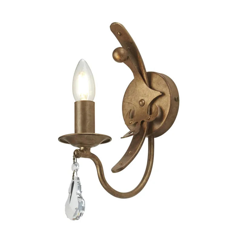Nowy Lampa ścienna Windsor WINDSOR1-GOLD Elstead Lighting 1x60W E14 Stal Złoty