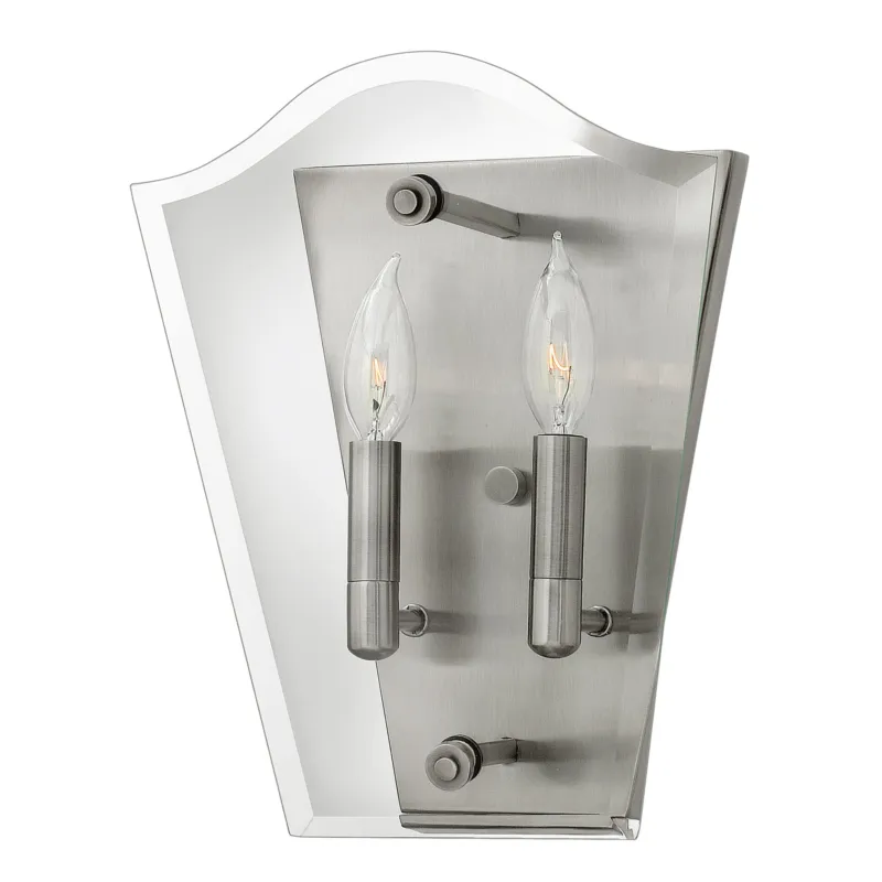 Nowość Lampa ścienna Wingate HK-WINGATE2 Elstead Lighting 2x60W E14 Stal Srebrny