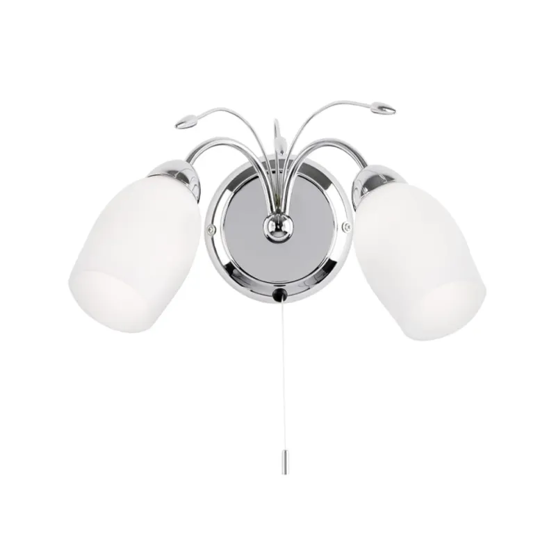Cena promocyjna Endon Lampa ścienna Meadow 2x40W E14 Chrom