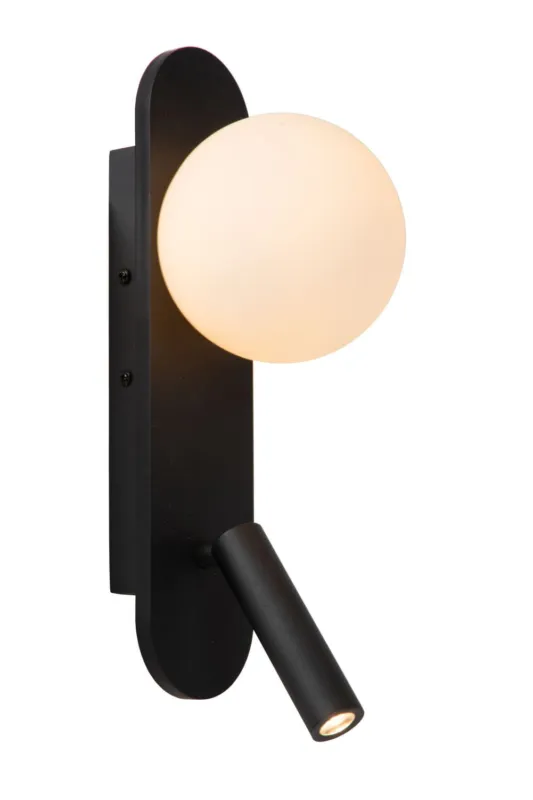 Lampa ścienna Kelly 77287/05/30 Lucide 1xLED zintegrowany + G9 8,5W Czarny MDF / Szkło Sprawdź teraz
