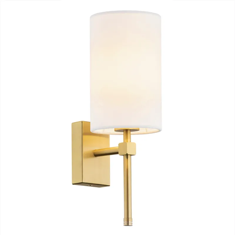 Promocja Lampa ścienna Kinkiet Abruzzo 8034 Argon 1xE14 7W Mosiądz, Biały