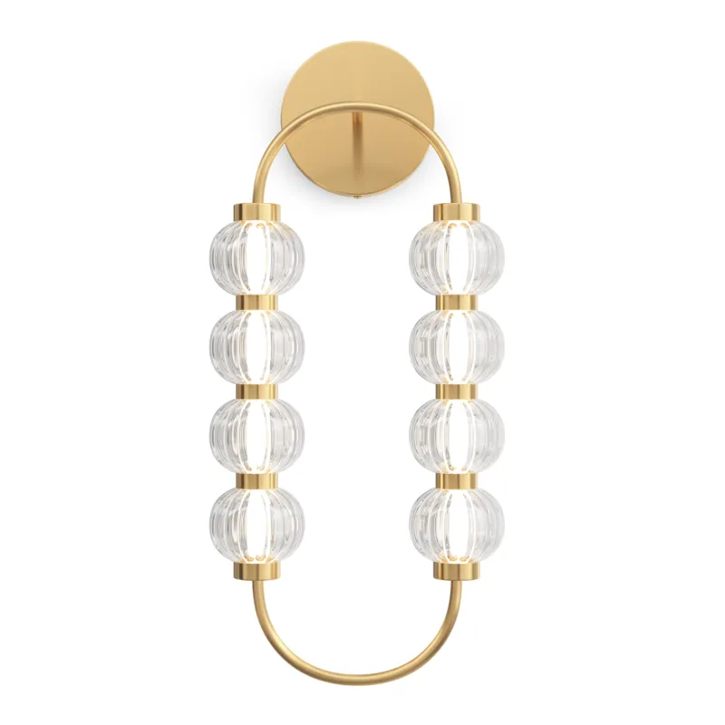 Lampa ścienna kinkiet Amulet MOD555WL-L11G3K Maytoni LEDx16W Metal/Szkło Złoto/Przezroczysty Oferta limitowana