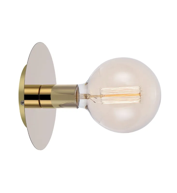 Dostępne od ręki Lampa ścienna Disc 106154 Markslojd 1xE27 60W Metal Mosiądz