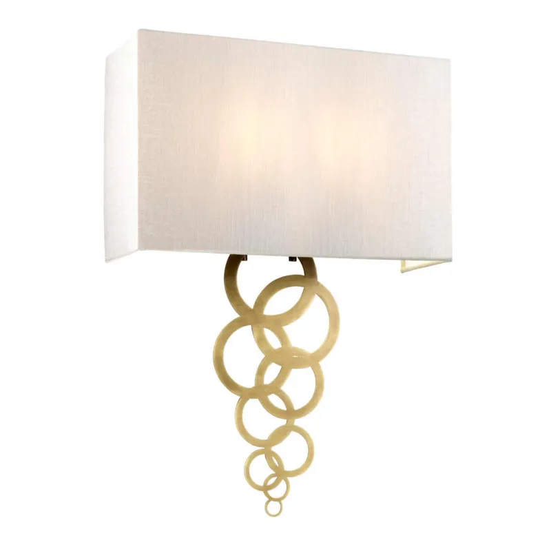 Nowy Lampa ścienna Duży kinkiet Rosa ROSA-LARGE-AB Elstead Lighting 2x60 W E27 Postarzany mosiądz