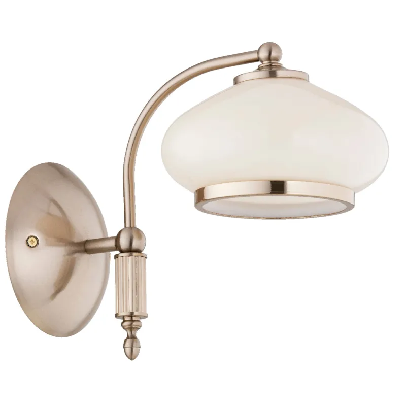 Rabat Lampa ścienna Kinkiet Astoria 2321 Alfa 1xE27 LED Metal/Szkło Złoty Antyk