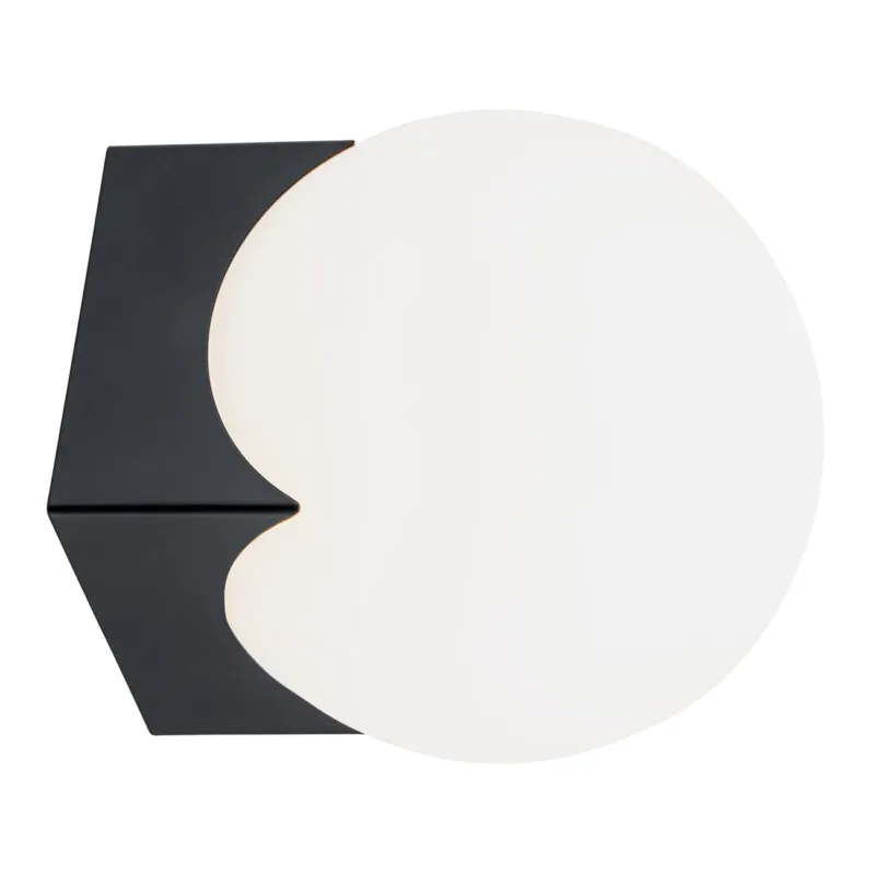 Tani Lampa ścienna Kinkiet Austin 4715 Argon 1xE14 7W Szkło/ Stal Lakierowana, Opal Mat/ Czarny Mat