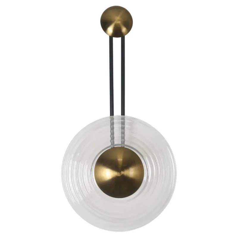 Hit cenowy Lampa ścienna kinkiet Bell LP-1702/1W TR Light Prestige Szkło/Metal Bursztynowy/Złoty, Czarny