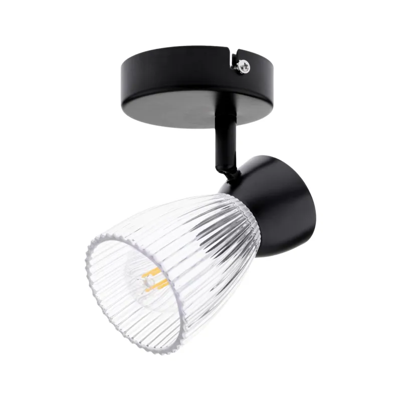 Popularny Lampa ścienna kinkiet BEST ML9970 Milagro 1xE14 max 40W Metal + Szkło Czarny