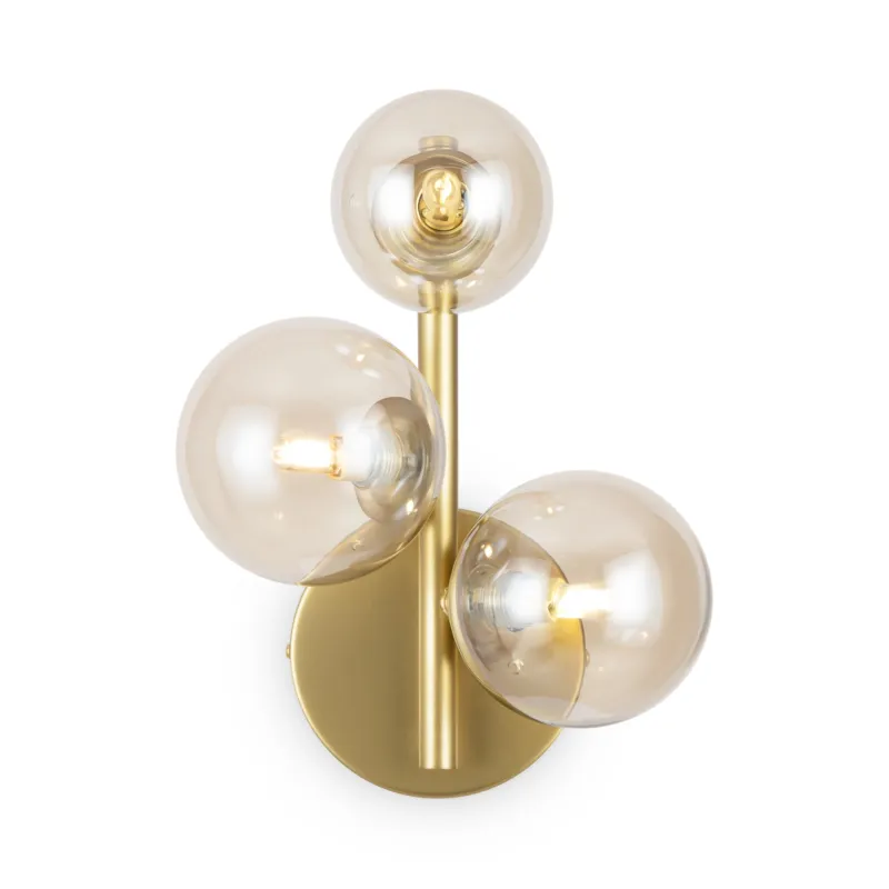 Zamów dziś Lampa ścienna kinkiet Dallas MOD545WL-03G Maytoni G9x28W Metal/Szkło Złoto/Bursztynowy