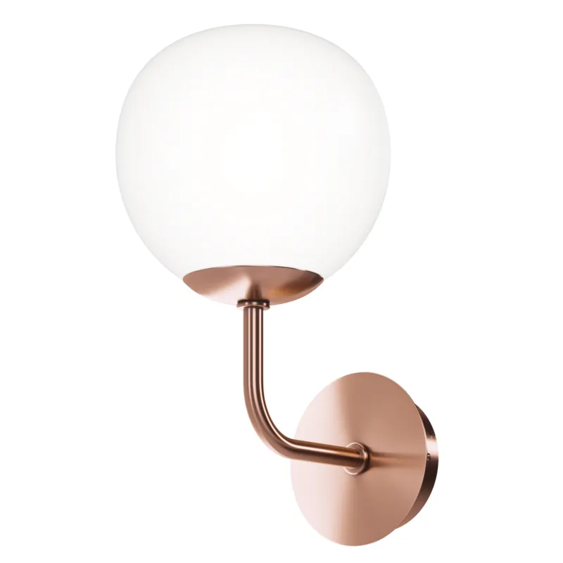 Oferta limitowana Lampa ścienna kinkiet Erich MOD221-WL-01-G Maytoni E14x40W Metal/Szkło Mosiądz/Biały