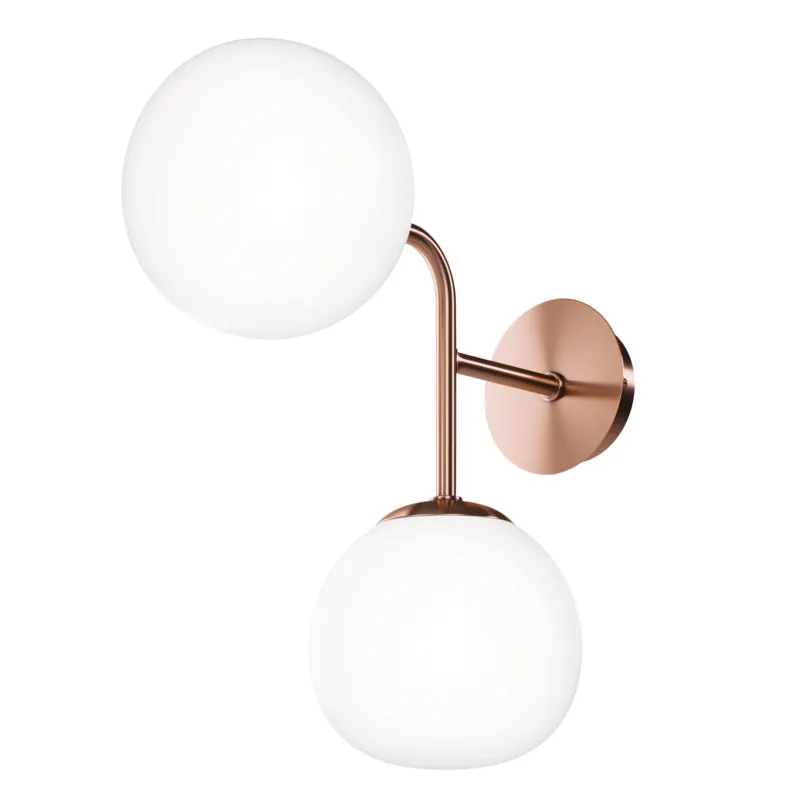 Lampa ścienna kinkiet Erich MOD221-WL-02-G Maytoni E14x40W Metal/Szkło Mosiądz/Biały Bezpieczne zakupy